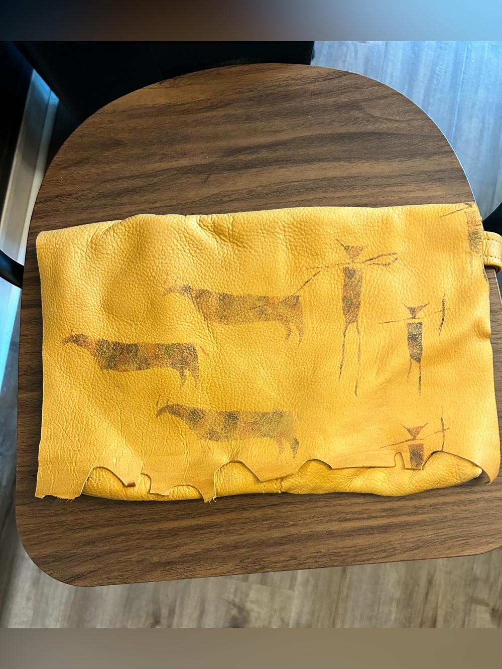 Vintage Patricia Wolf Handpainted Leather Purse NWT